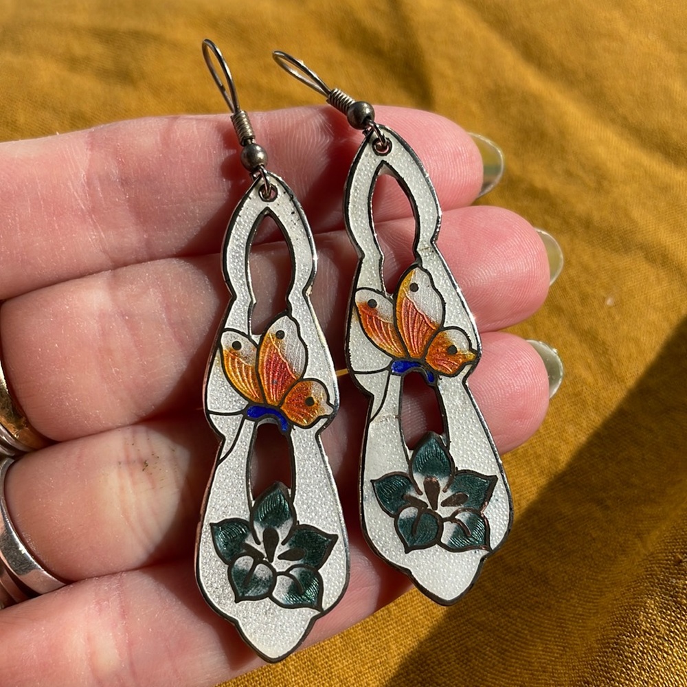 Vintage butterfly earrings